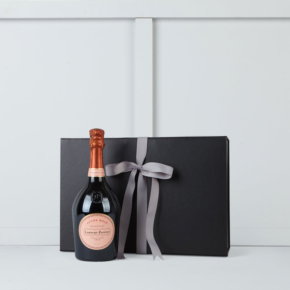 Image of bottle of Laurent Perrier rose champagne